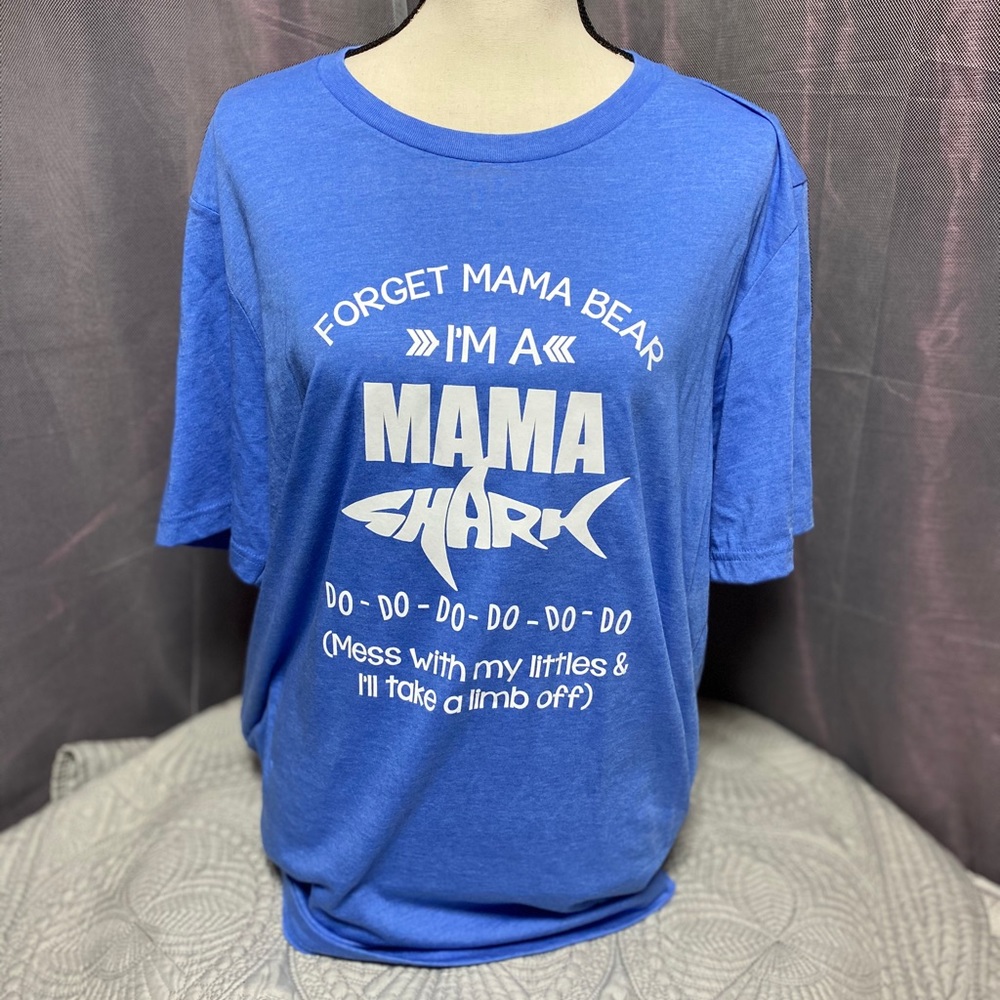 Mama Shark Graphic Tee - NWOT